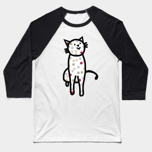 Cute Spotty Kitty Cat Baseball T-Shirt